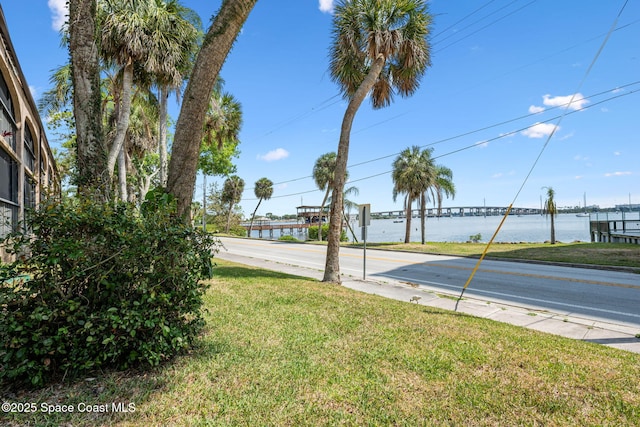55 Riverside Dr Unit 103, Cocoa, FL 32922 - view of grassy yard with a water view