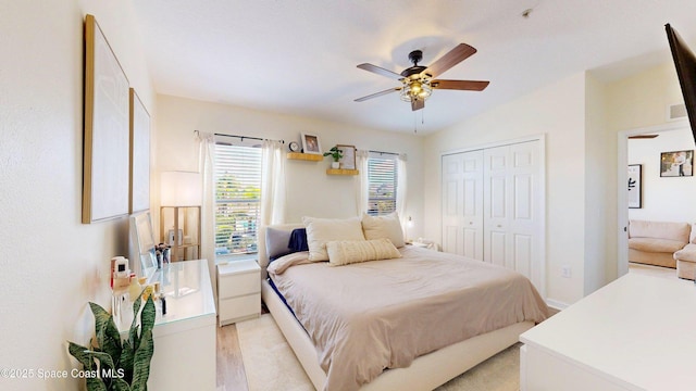 4047 Meander Pl Unit 205, Rockledge, FL 32955 - bedroom with a closet and ceiling fan