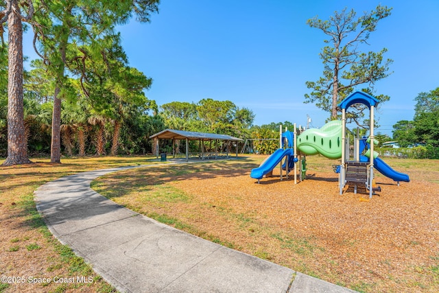community playground featuring a gazebo and a yard