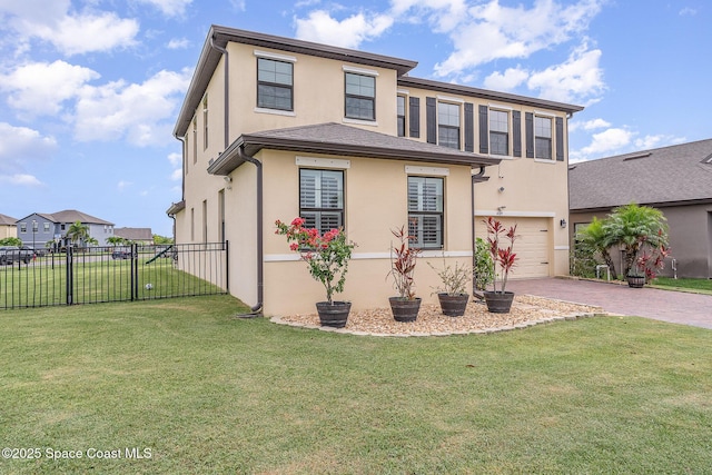 4109 Alligator Flag Cir, West Melbourne, FL 32904 - view of front of home with a garage, decorative driveway, and stucco siding
