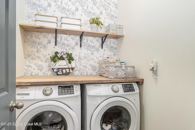 4109 Alligator Flag Cir, West Melbourne, FL 32904 - laundry room with independent washer and dryer