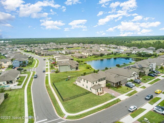 4109 Alligator Flag Cir, West Melbourne, FL 32904 - aerial perspective of suburban area with a large body of water