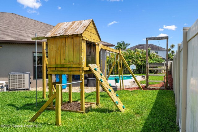 4065 Harvest Cir, Rockledge, FL 32955 - view of play area with central air condition unit