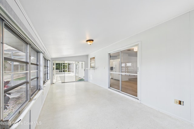 959 Eyerly Ln NE, Palm Bay, FL 32905 - unfurnished sunroom with lofted ceiling