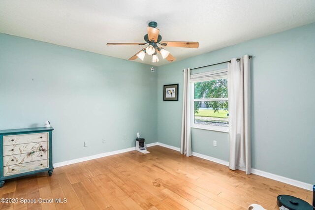 1132 Cypress Trace Dr, Melbourne, FL 32940 - unfurnished room featuring ceiling fan, light wood-type flooring, and baseboards