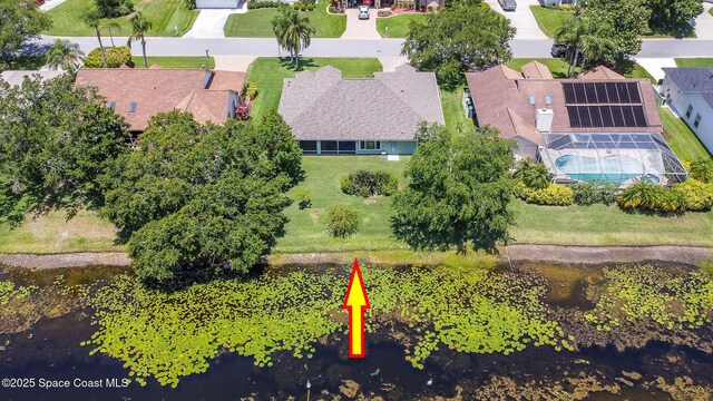 1132 Cypress Trace Dr, Melbourne, FL 32940 - aerial view of residential area featuring a pool