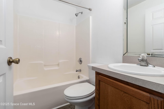 5230 Everett St, Cocoa, FL 32927 - full bath featuring toilet, vanity, and washtub / shower combination