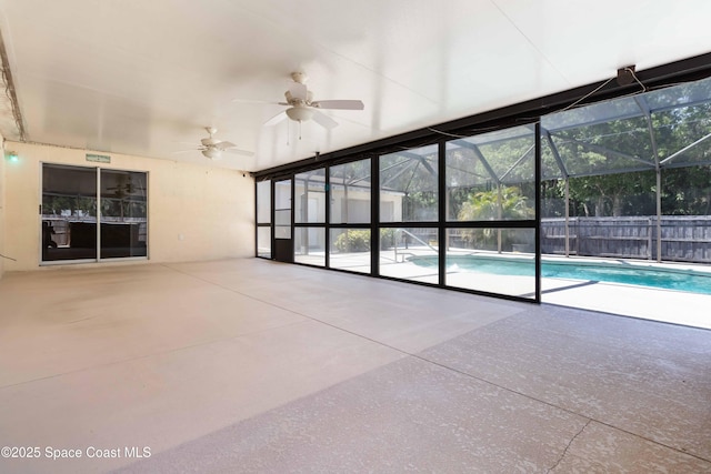 5230 Everett St, Cocoa, FL 32927 - view of swimming pool featuring a ceiling fan