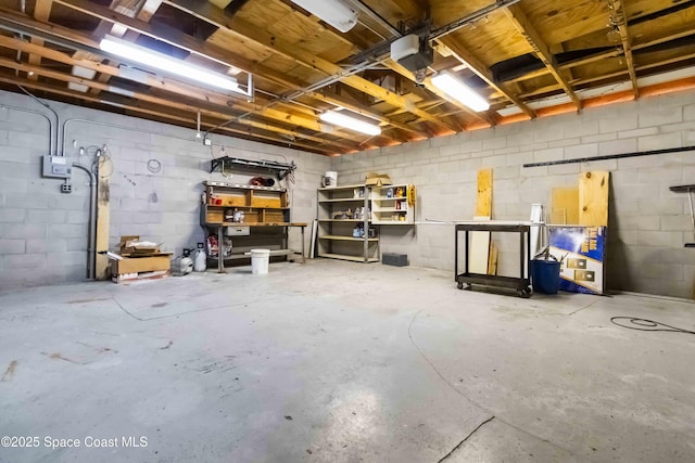5230 Everett St, Cocoa, FL 32927 - basement with concrete block wall