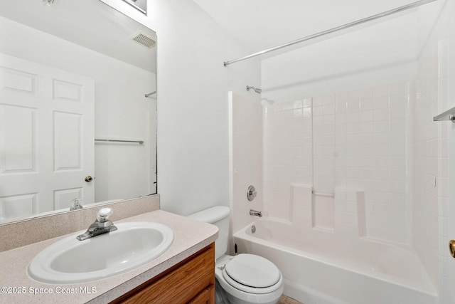 701 Agena Ave NW, Palm Bay, FL 32907 - full bath with toilet, shower / washtub combination, and vanity