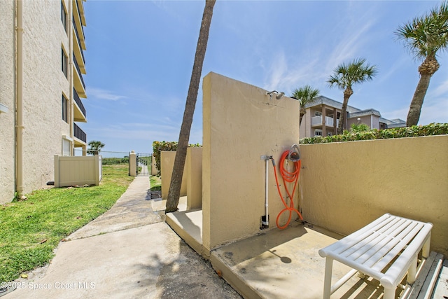 view of patio with fence