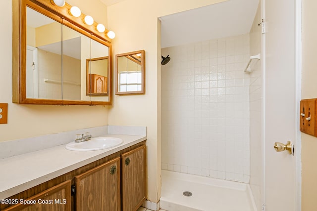 411 Dove Ln Unit 6-11, Satellite Beach, FL 32937 - full bathroom with tiled shower and vanity