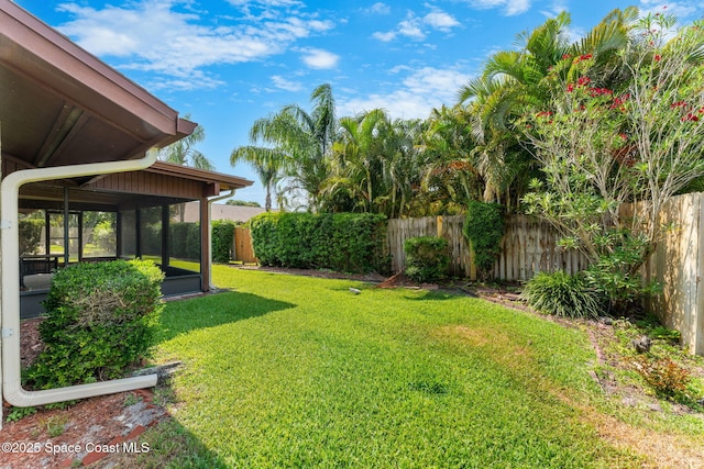1875 Halifax Ave, Melbourne, FL 32935 - view of yard featuring a sunroom