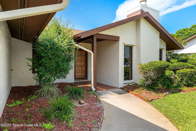 1875 Halifax Ave, Melbourne, FL 32935 - property entrance featuring stucco siding