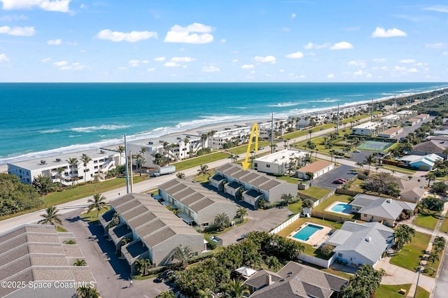 bird's eye view of unending shoreline