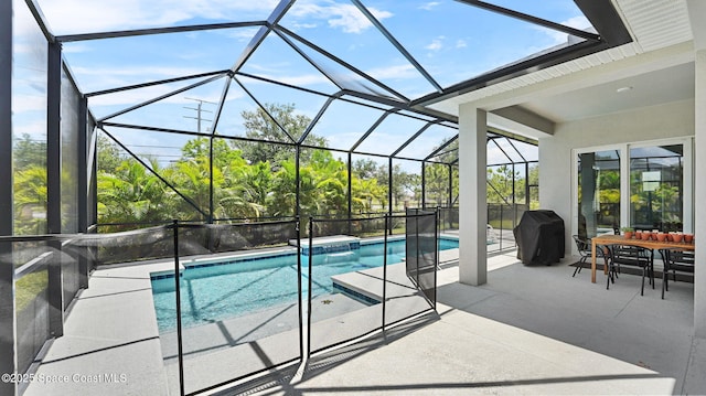 2737 Kilns Cir, West Melbourne, FL 32904 - swimming pool featuring grilling area, a patio area, and a lanai