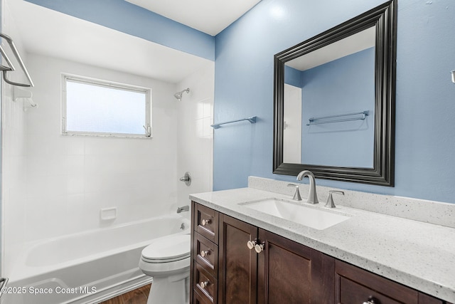 3845 Spring Creek Ln, Titusville, FL 32780 - full bathroom featuring vanity, tub / shower combination, and wood finished floors