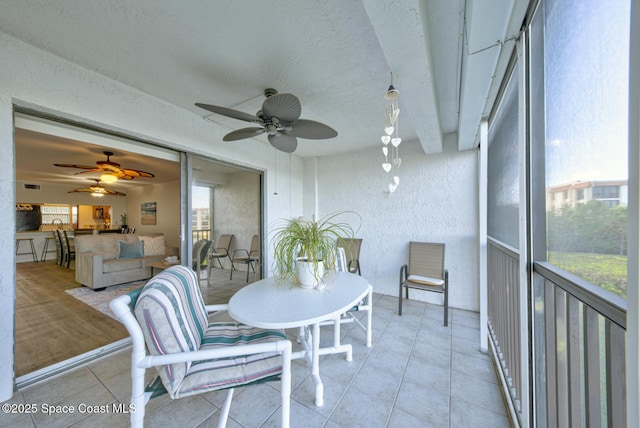 view of sunroom / solarium