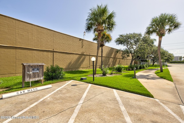 view of uncovered parking lot