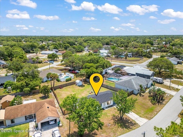 aerial view of residential area