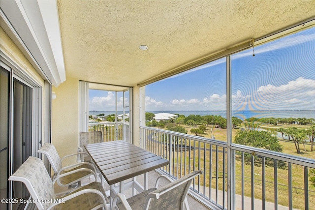 732 Bayside Dr Unit 501, Cape Canaveral, FL 32920 - balcony featuring a water view