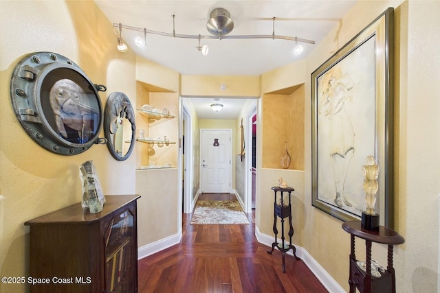 732 Bayside Dr Unit 501, Cape Canaveral, FL 32920 - hall with wood finished floors and baseboards