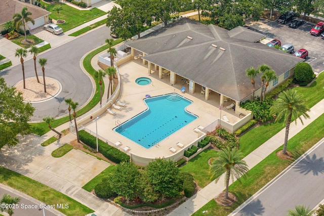 4882 Worthington Cir, Rockledge, FL 32955 - aerial view of a pool area