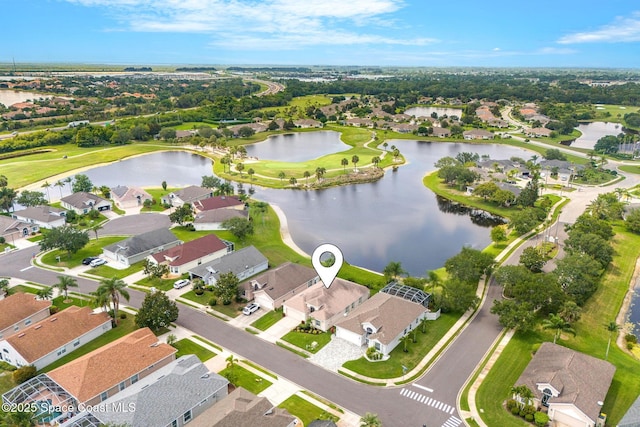 4882 Worthington Cir, Rockledge, FL 32955 - aerial overview of property's location with a nearby body of water, nearby suburban area, and a local golf course