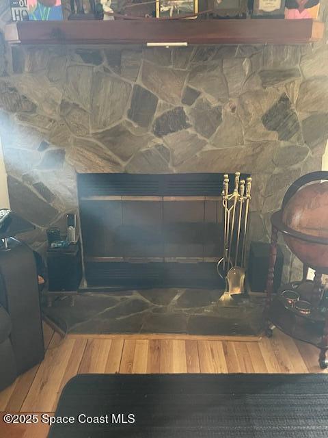 detailed view of wood finished floors