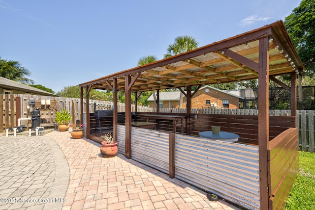 view of patio / terrace featuring a fenced backyard