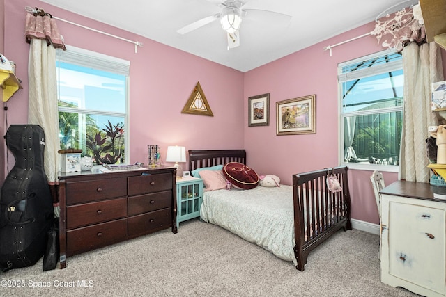 3631 Stabane Pl, Melbourne, FL 32940 - carpeted bedroom with ceiling fan