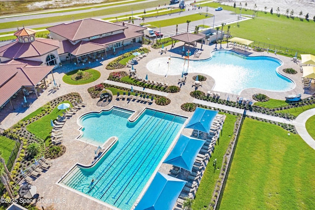 3631 Stabane Pl, Melbourne, FL 32940 - aerial view of a pool