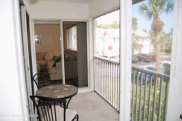 view of balcony