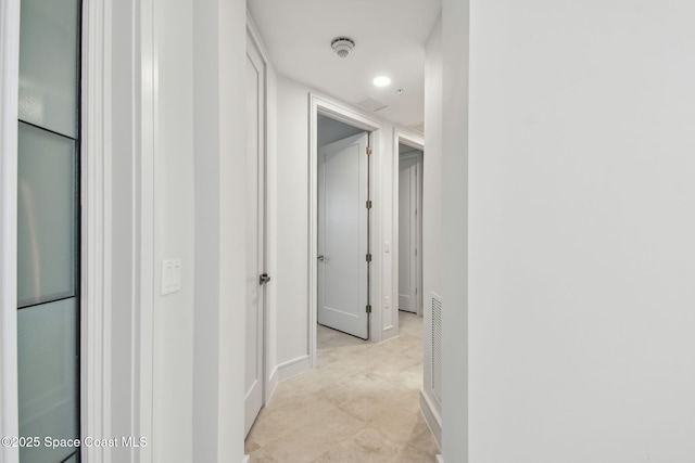 hallway with baseboards