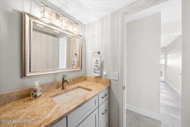 2203 Atlantic St Unit 715, Melbourne Beach, FL 32951 - bathroom featuring vanity, tile patterned floors, and baseboards