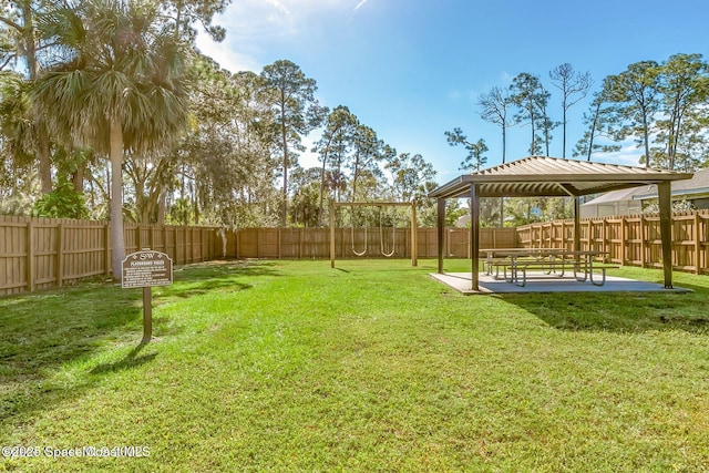 644 Sheridan Woods Dr, Melbourne, FL 32904 - view of yard featuring a gazebo and a patio area