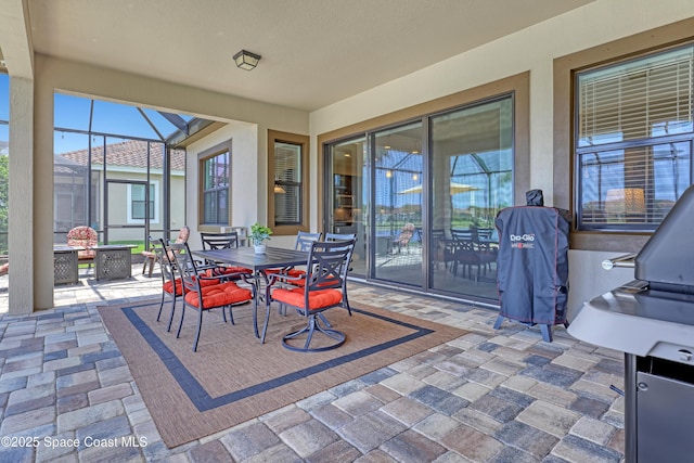 2922 Addison Dr, Melbourne, FL 32940 - sunroom / solarium featuring outdoor dining space