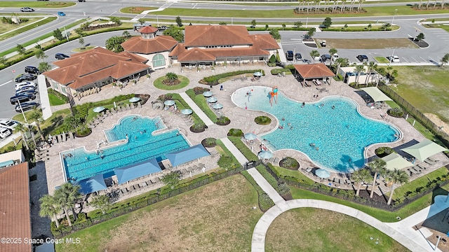 2922 Addison Dr, Melbourne, FL 32940 - bird's eye view of a pool area