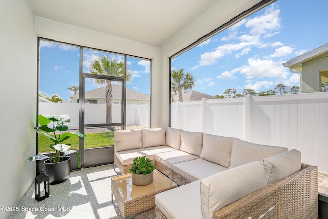 view of sunroom / solarium
