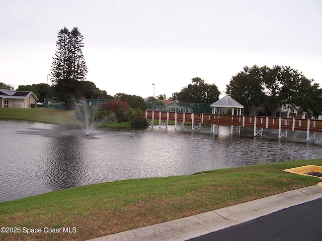 4077 Green Oak Dr, Melbourne, FL 32901 - water view with a gazebo