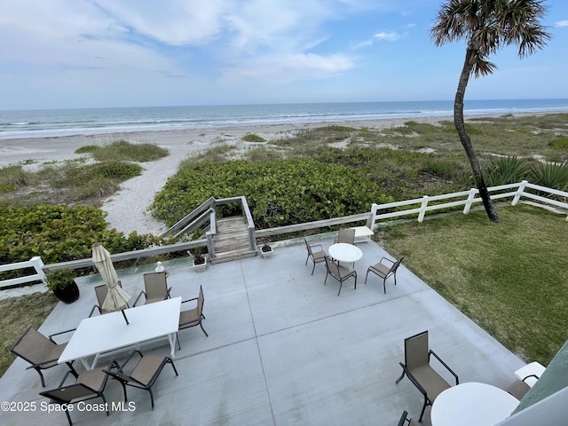 2625 S Atlantic Ave Unit 17, Cocoa Beach, FL 32931 - water view with local beach and fence