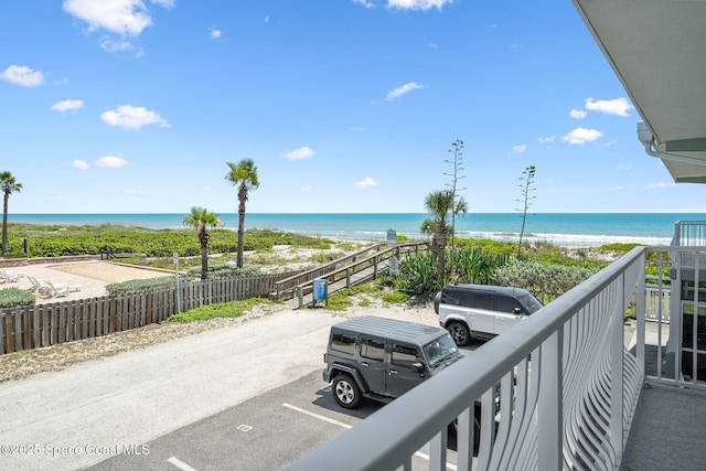 2625 S Atlantic Ave Unit 17, Cocoa Beach, FL 32931 - balcony featuring view of water and beach