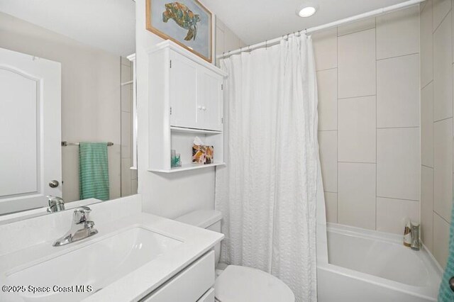 966 Stage St SE, Palm Bay, FL 32909 - full bathroom with toilet, shower / tub combo, and vanity