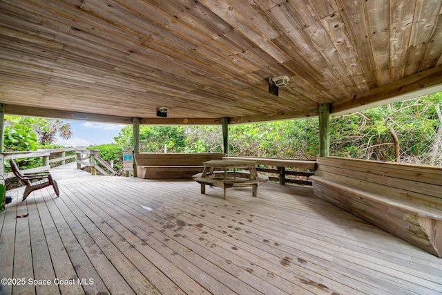 view of wooden terrace