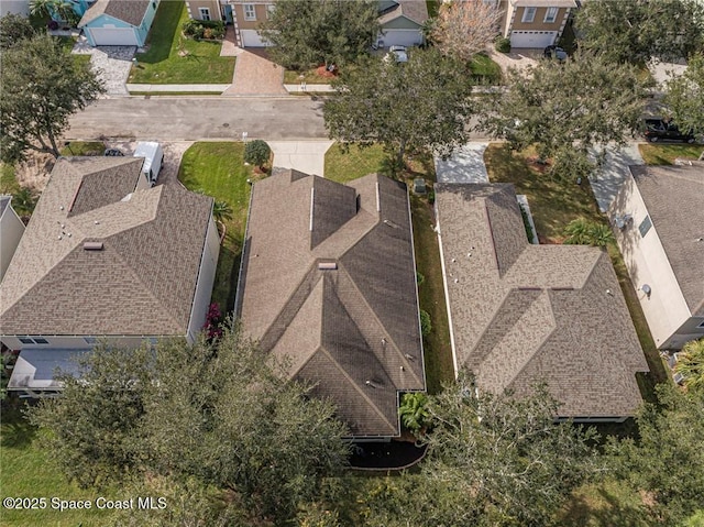 aerial view of residential area