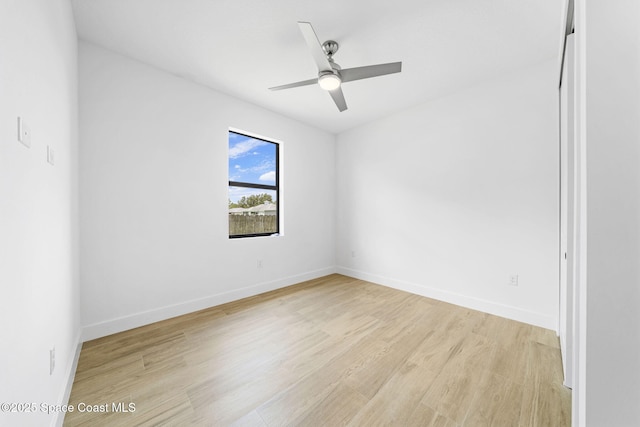 2990 Hackensack Ave SE, Palm Bay, FL 32909 - empty room with light wood-type flooring and ceiling fan