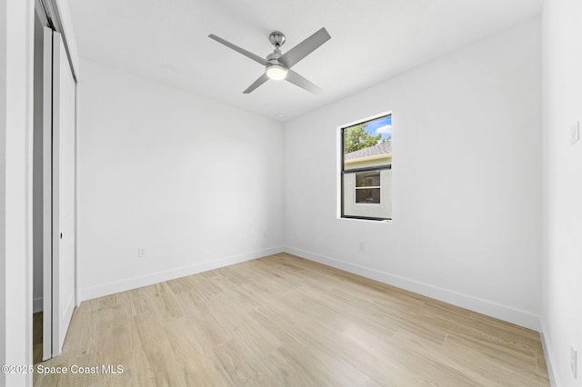 2990 Hackensack Ave SE, Palm Bay, FL 32909 - unfurnished room featuring light wood-style floors and a ceiling fan