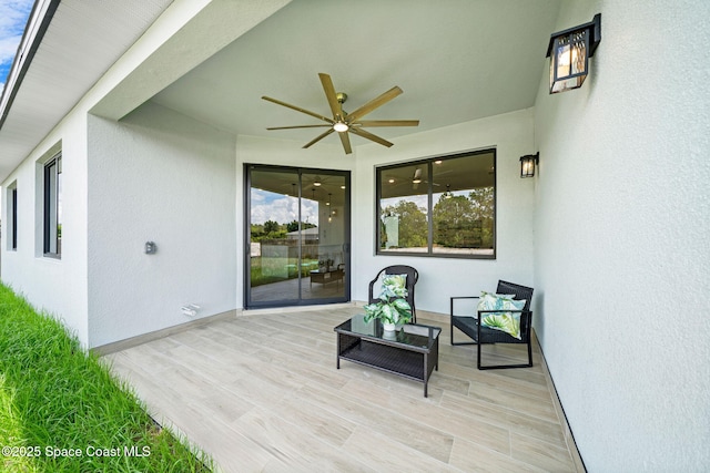 2990 Hackensack Ave SE, Palm Bay, FL 32909 - view of patio / terrace with ceiling fan