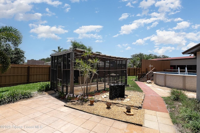 view of patio / terrace featuring a fenced backyard