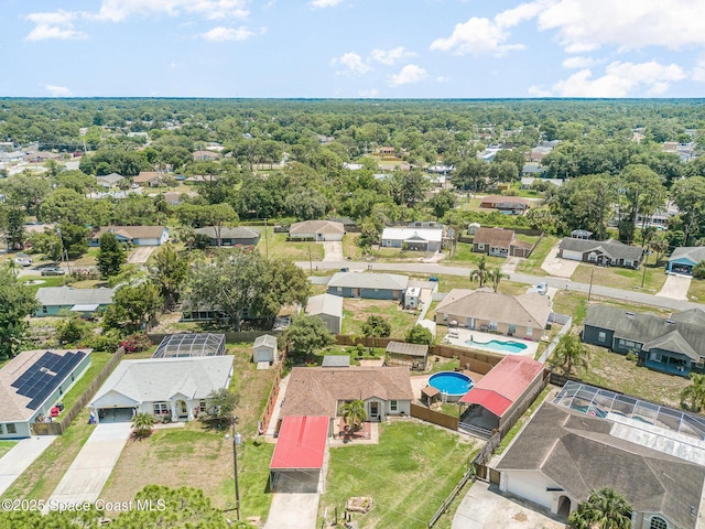 aerial view of residential area